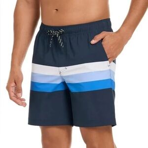 Hurley Men's Navy and White Board Shorts